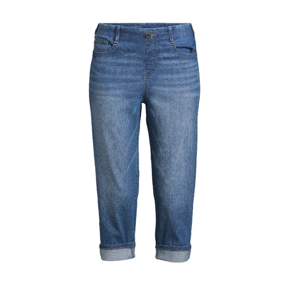 Time and Tru Women’s Mid Rise Relaxed Fit 21” Inseam Pull-On Denim Capri. 🌹